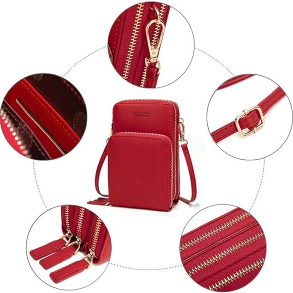 ✨2/$20✨ 
Small red crossbody bag with three separate compartments and strap - Picture 11 of 11